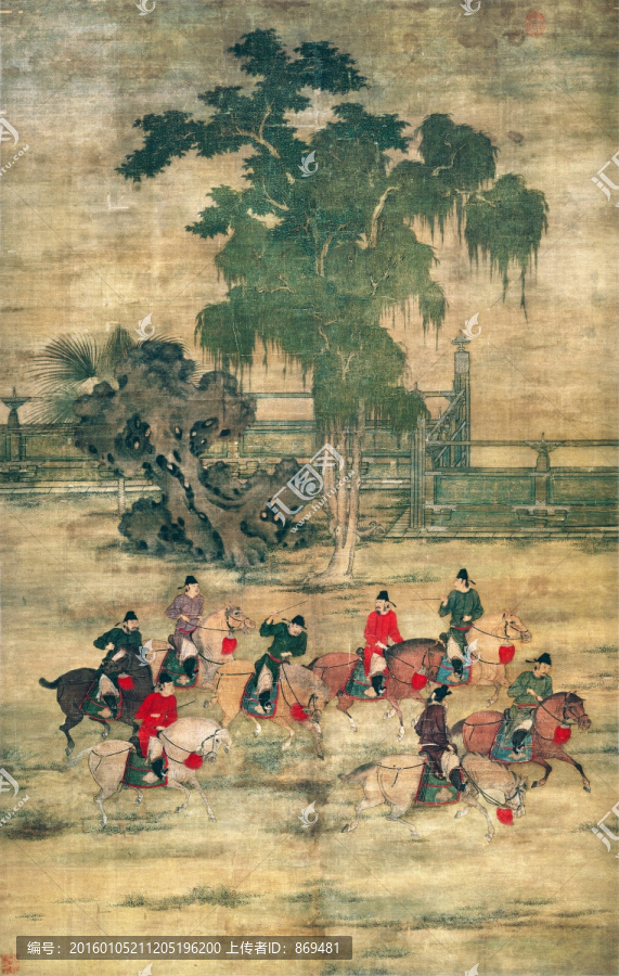 趙喦,八達(dá)游春圖,未分層