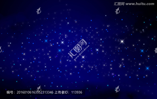藍色夜空,滿天星
