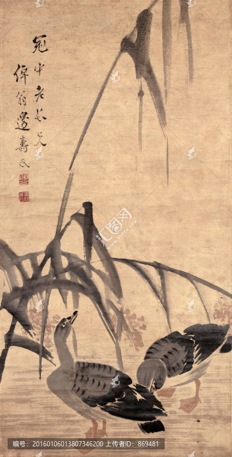邊壽民,蘆雁圖,未分層