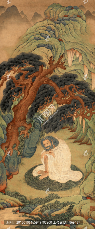 丁云鵬,釋伽牟尼圖,未分層