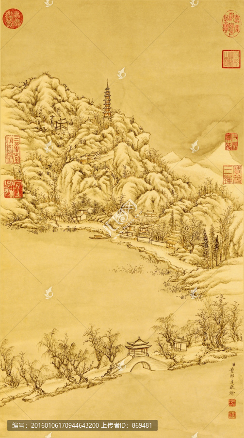 董邦達(dá),斷橋殘雪,未分層