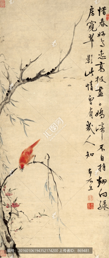 華巖,高枝好鳥圖,未分層