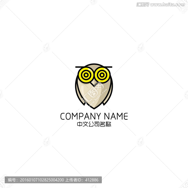 貓頭鷹吉祥物logo