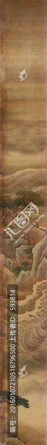 袁耀,蓬萊仙境圖屏