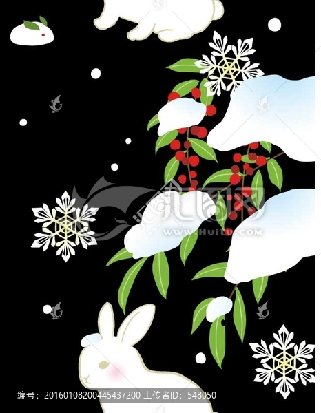 兔子雪花