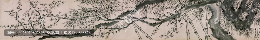 羅聘,梅竹雙清圖