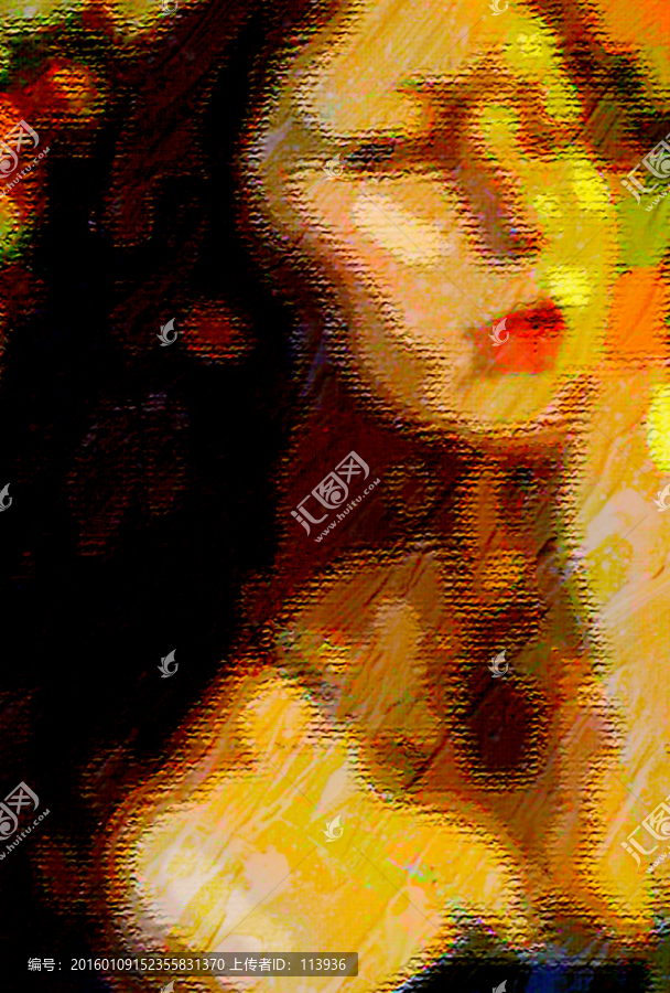 女人油畫(huà),TIF無(wú)分層
