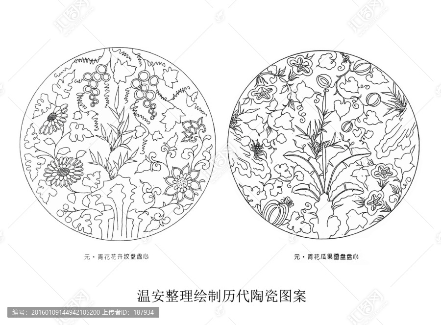 溫安陶瓷圖案整理元代