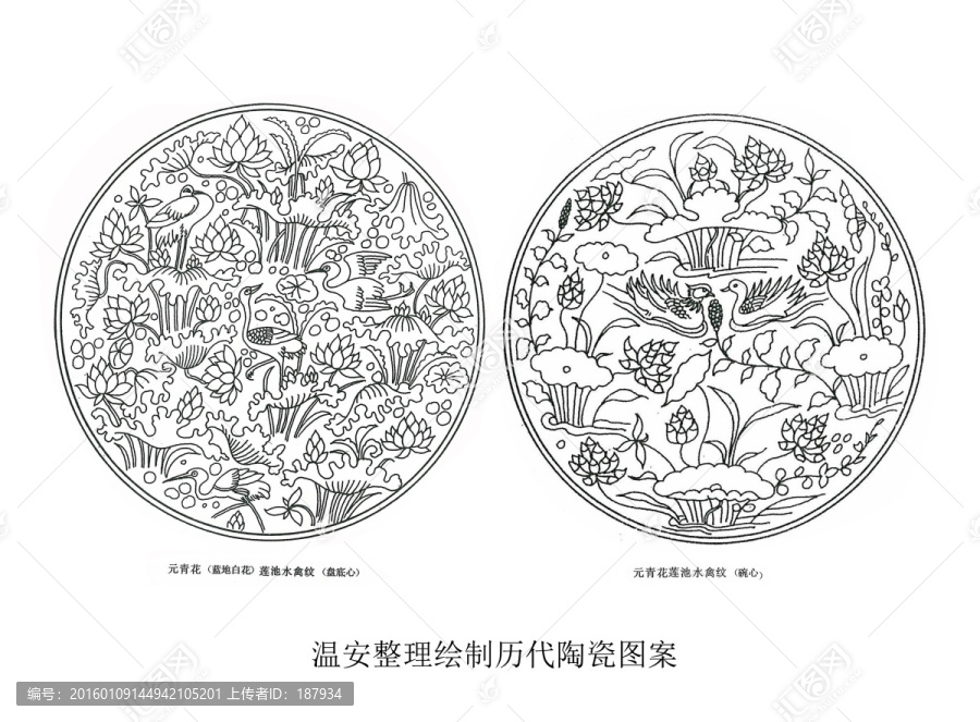 溫安陶瓷圖案整理元代
