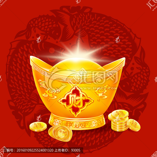 元寶,手繪金元寶