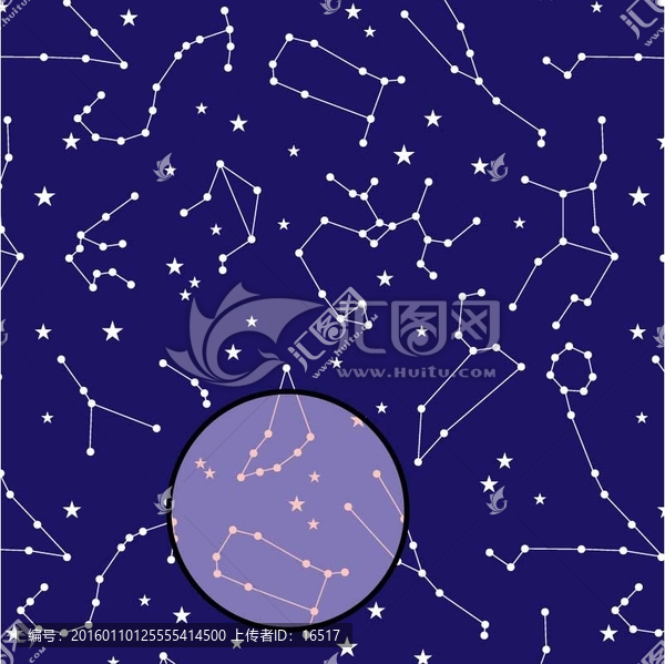 星座底紋,兒童房墻紙圖案