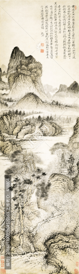 豎幅高清山水國(guó)畫(huà),畫(huà)廊專(zhuān)供