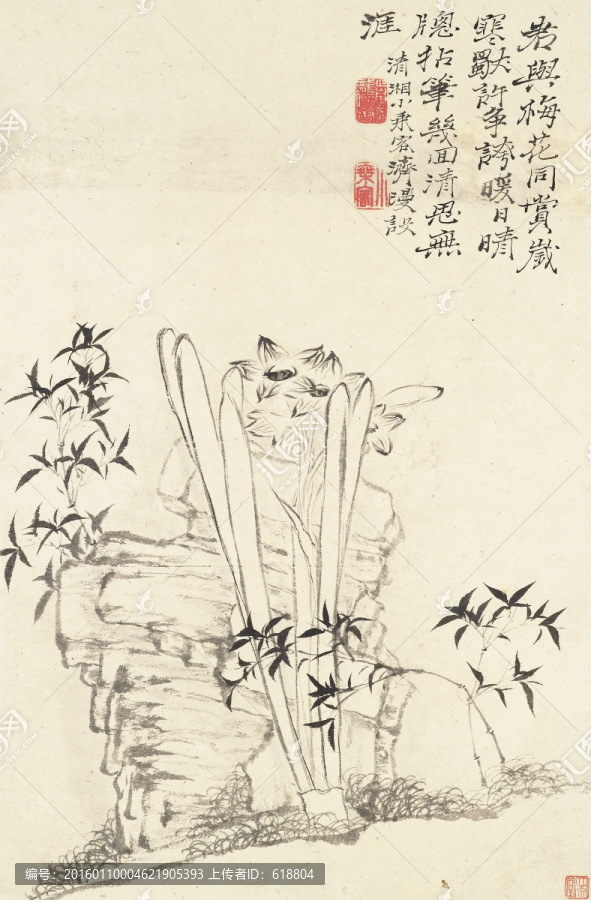 豎幅高清花鳥國(guó)畫,畫廊專供