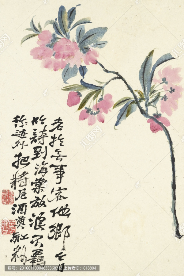 豎幅高清花鳥(niǎo)國(guó)畫,畫廊專供