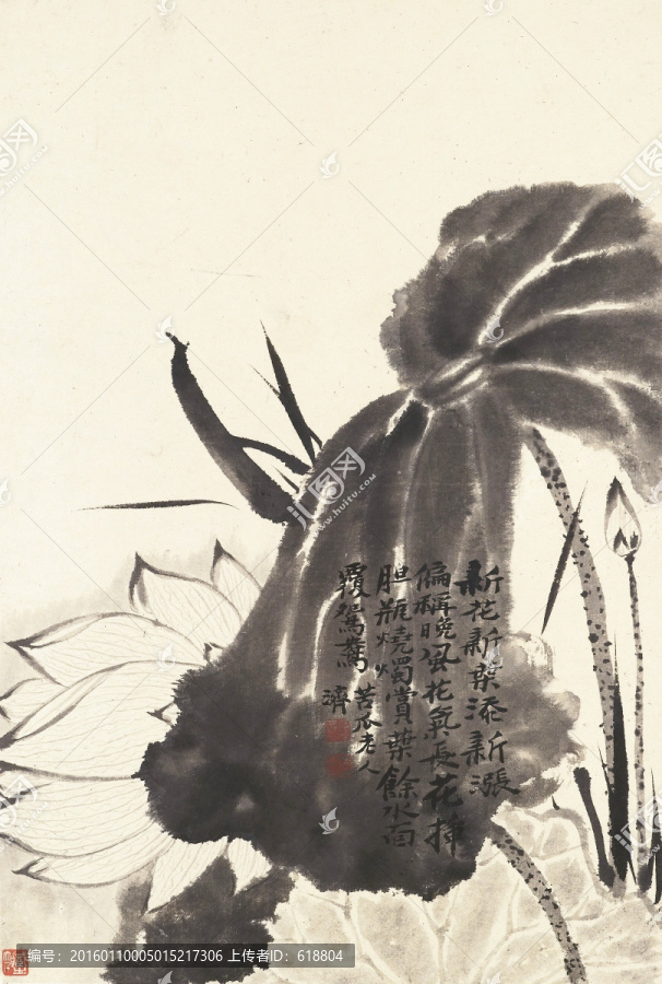 豎幅高清花鳥國畫,畫廊專供