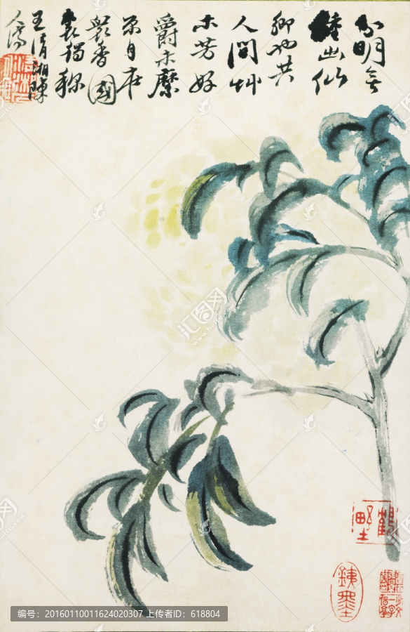 豎幅高清花鳥國(guó)畫,畫廊專供