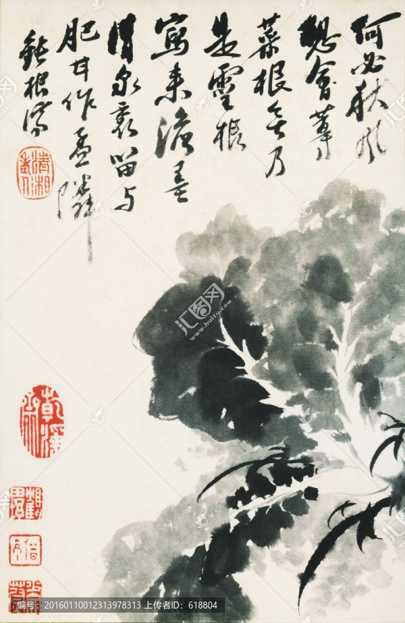 豎幅高清花鳥國畫,畫廊專供