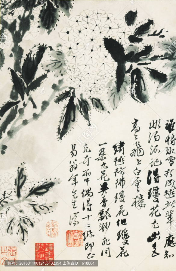 豎幅高清花鳥國(guó)畫,畫廊專供