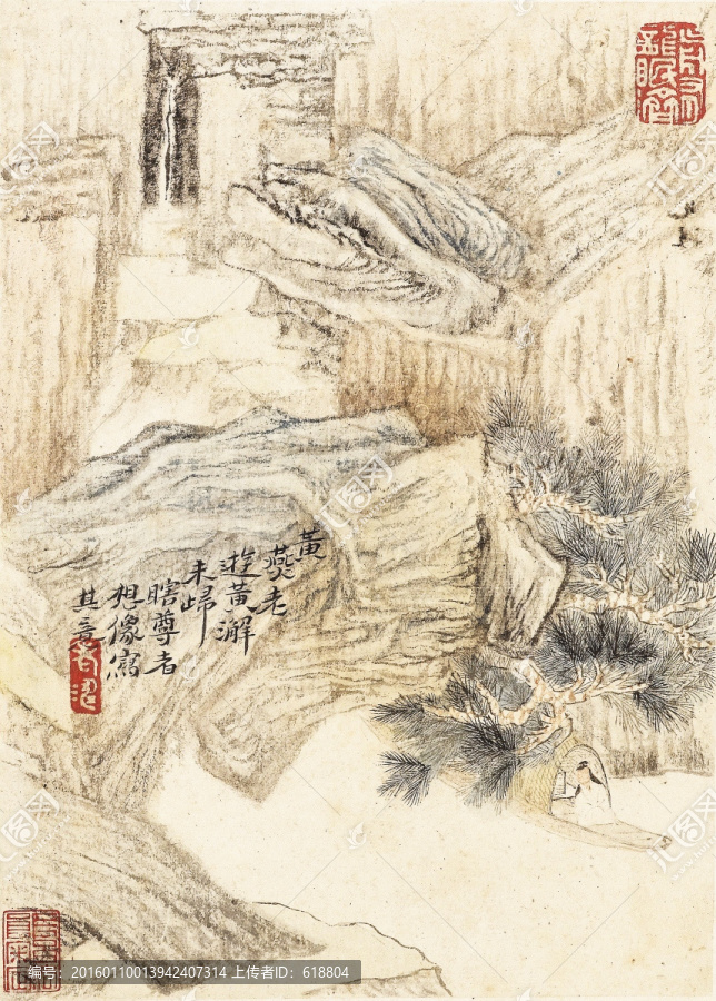 豎幅高清山水國畫,畫廊專供