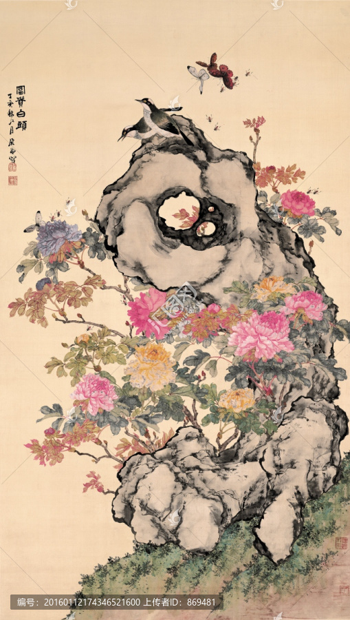 居廉,富貴白頭圖,未分層