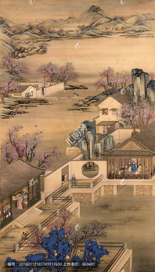 郎世寧,雍正圓明園行樂圖未分層