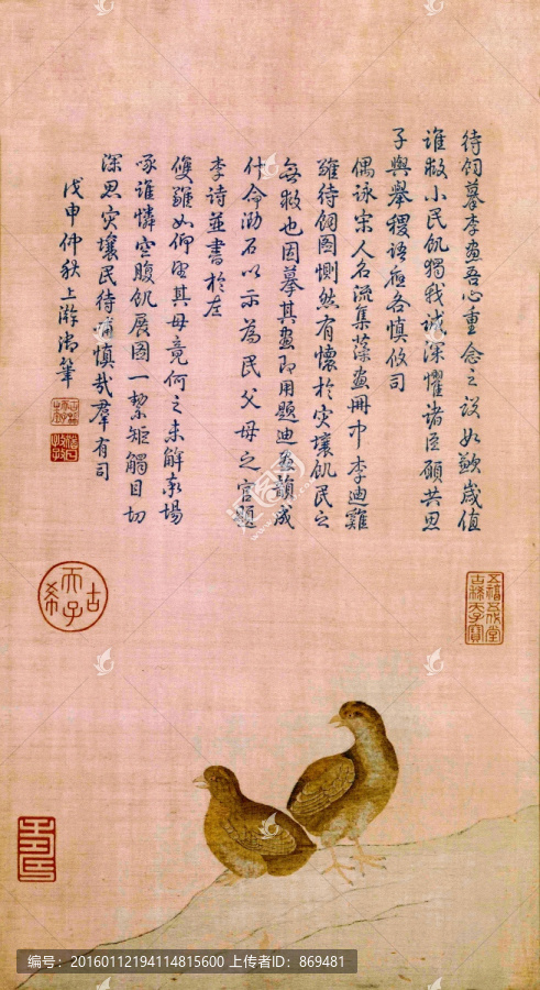 乾隆,雞雛待飼圖,未分層