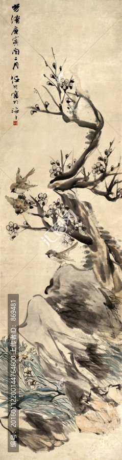 任伯年,雀圖,未分層