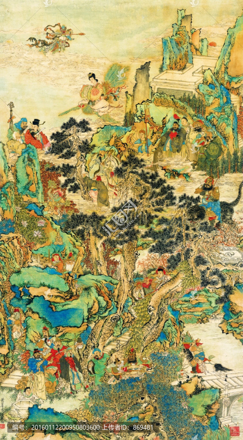 任薰,群仙圖,未分層