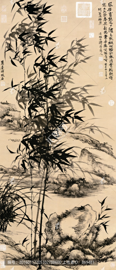 石濤,蘭竹圖,未分層