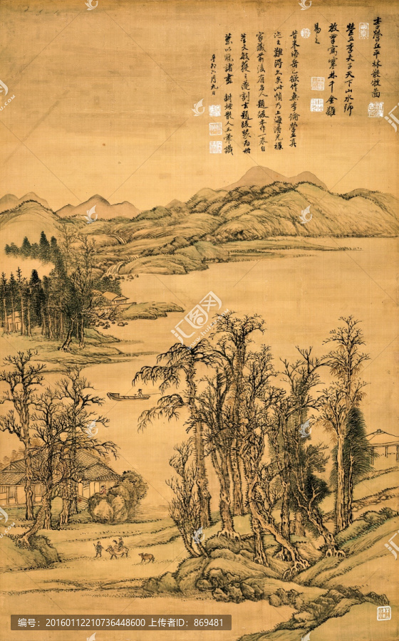 王翚,仿李營(yíng)丘平林散牧,未分層
