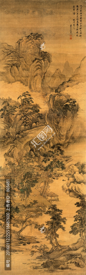 王翚,仿黃鶴山人山水,未分層
