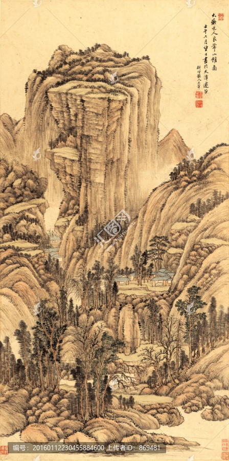 王翚,良常山館圖,未分層