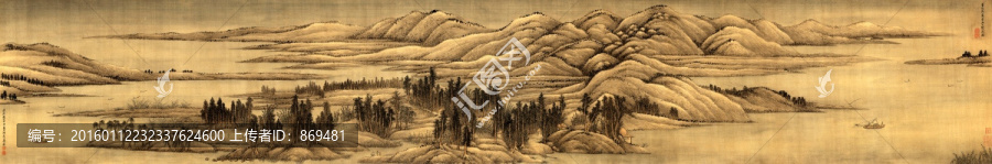 王翚,夏景山口待渡圖,未分層