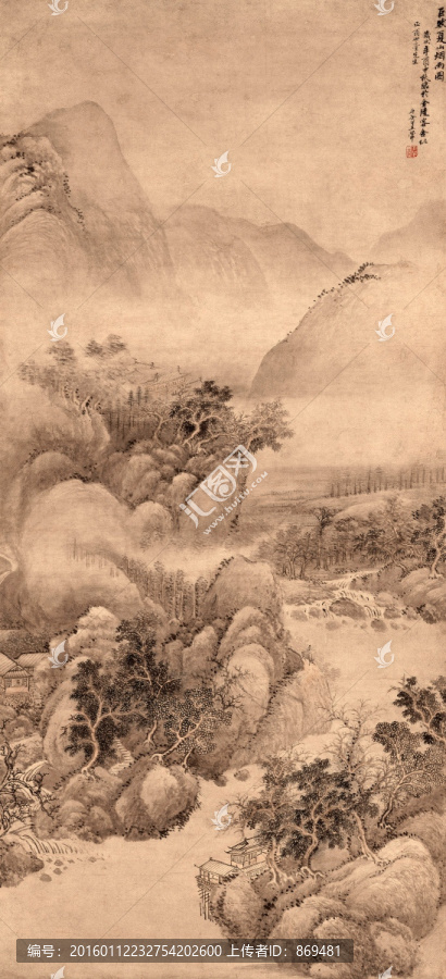 王翚,夏山煙雨圖,未分層