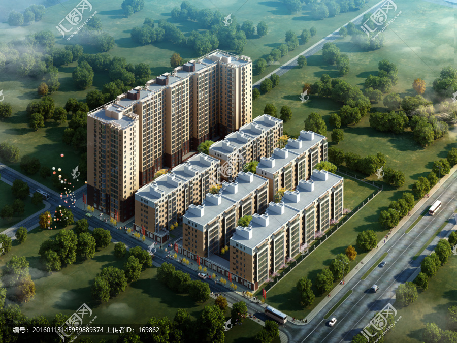住宅鳥(niǎo)瞰效果圖