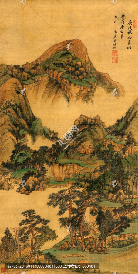 王時敏,云峰樹色圖,未分層