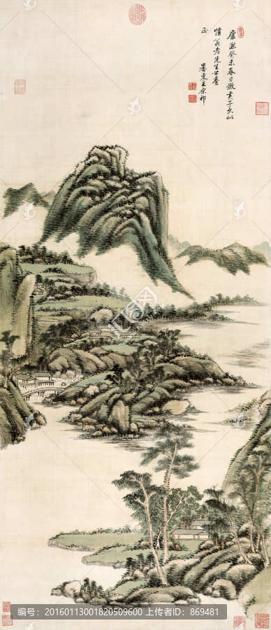 王原祁,仿黃子久設(shè)色山水未分層