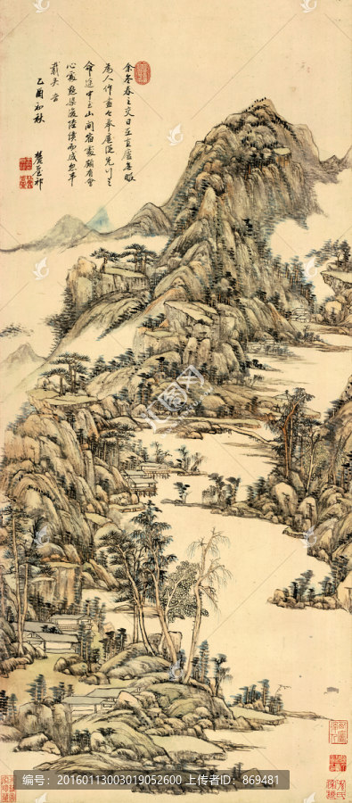王原祁,山中早春圖,未分層