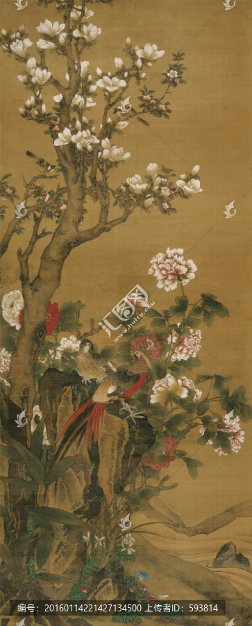胡湄,玉堂富貴圖