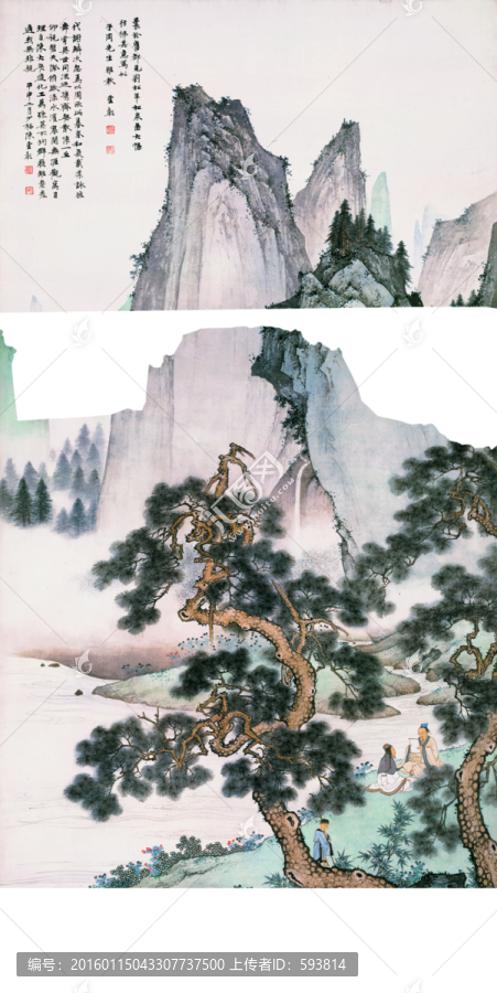 陳少梅,仿劉松年松泉圖
