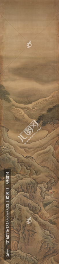 袁耀,蓬萊仙境圖屏