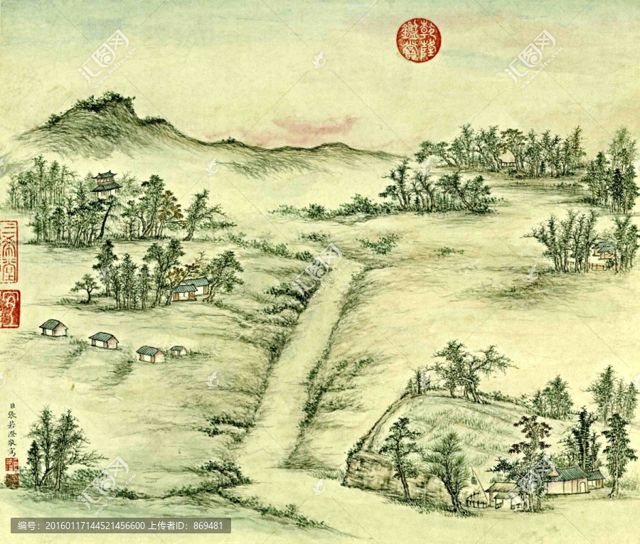 張若澄,金臺夕照,未分層