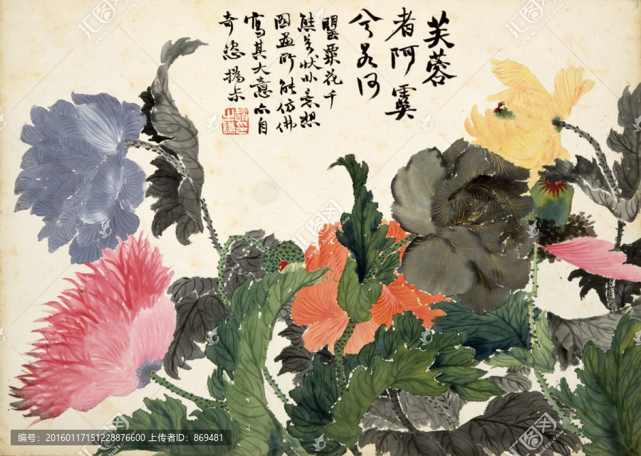 趙之謙,花卉圖冊,未分層