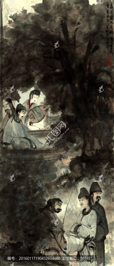 傅抱石,琵琶行,未分層