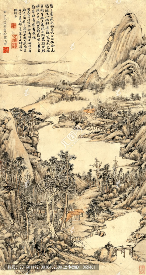 黃溱,山水,未分層