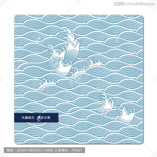 水紋紋樣,海水紋樣