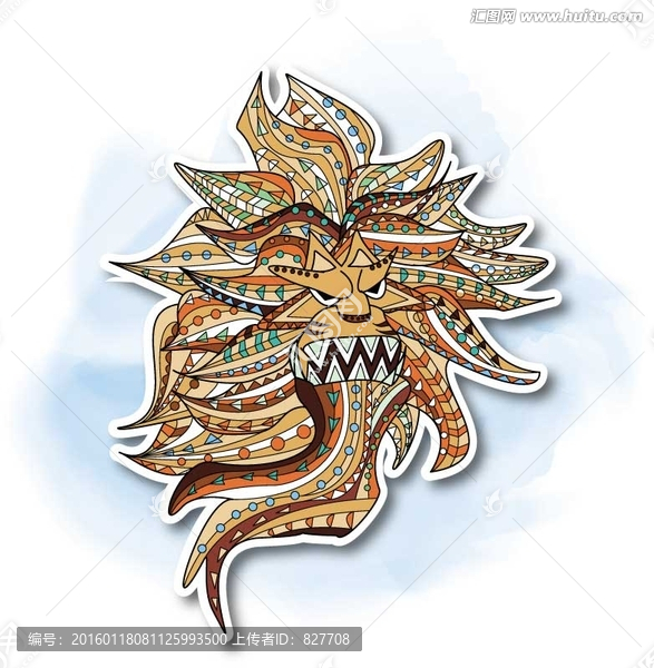 獅子,裝飾畫,無框畫