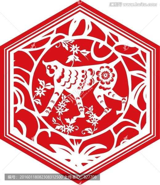 猴子,剪紙,新年