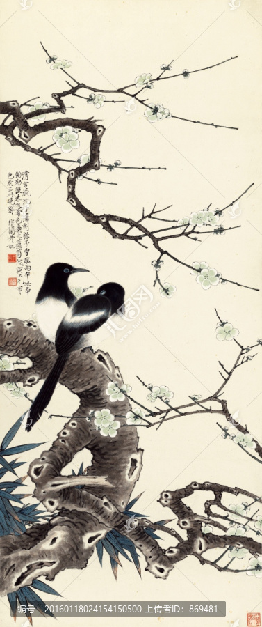 于照,梅花雙喜圖,未分層