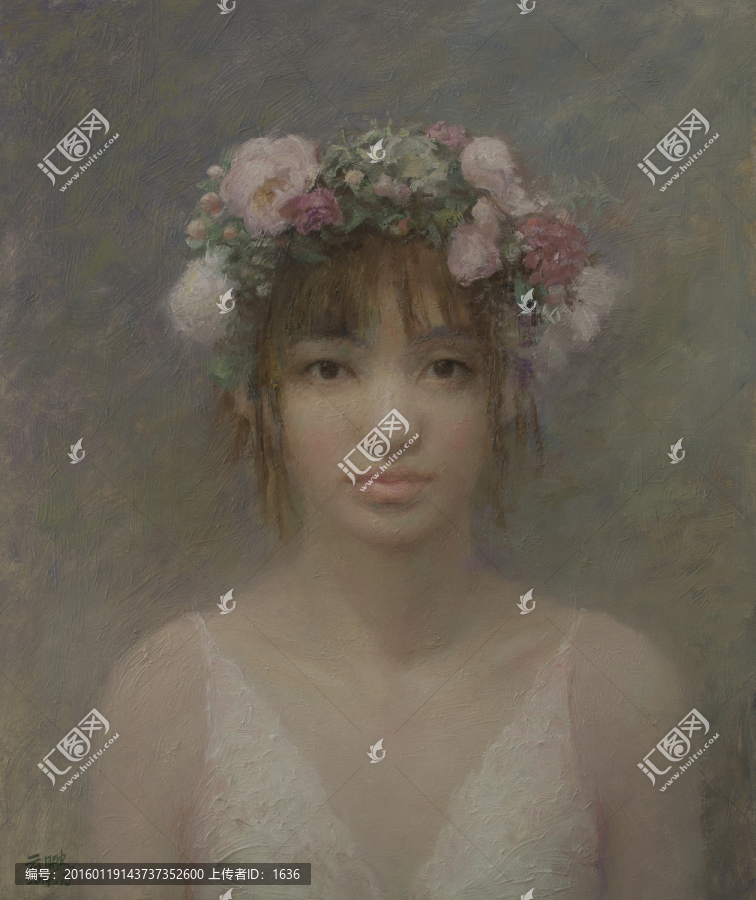 戴花冠的女孩
